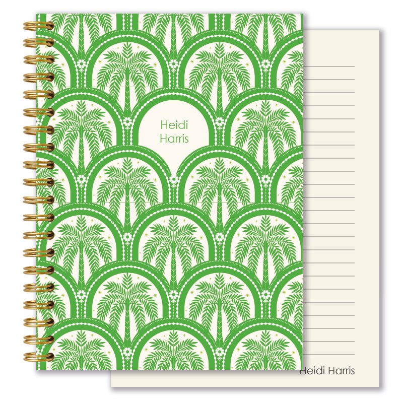 Personalised Journal - Palm Beach Green