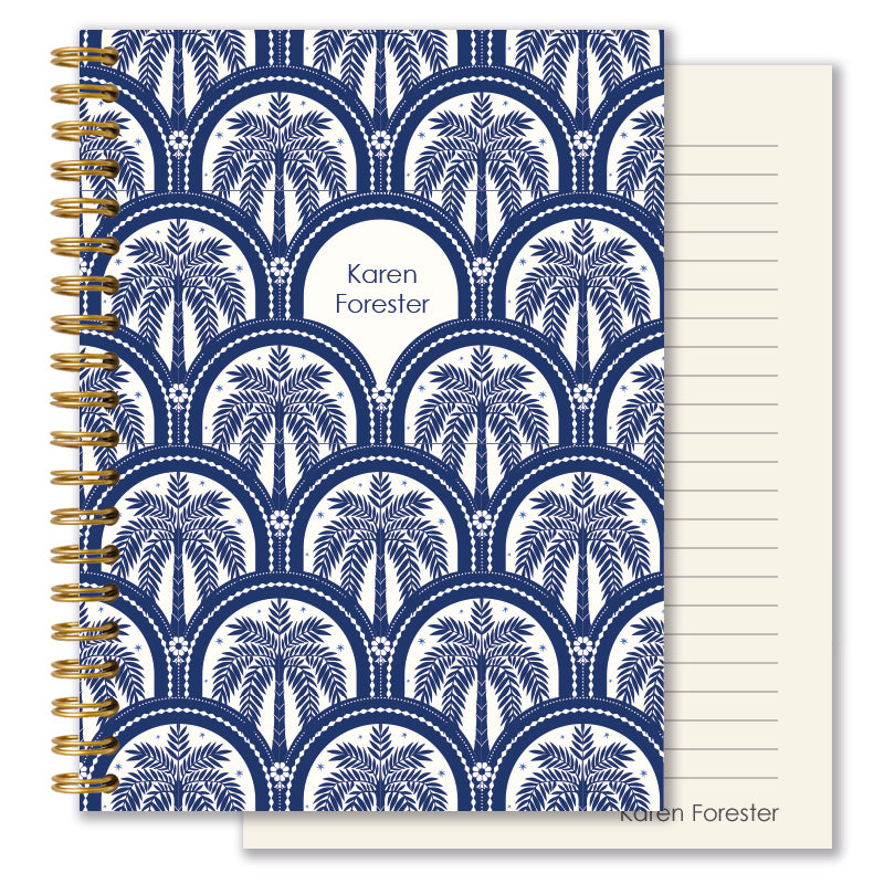 Personalised Journal - Palm Beach Navy