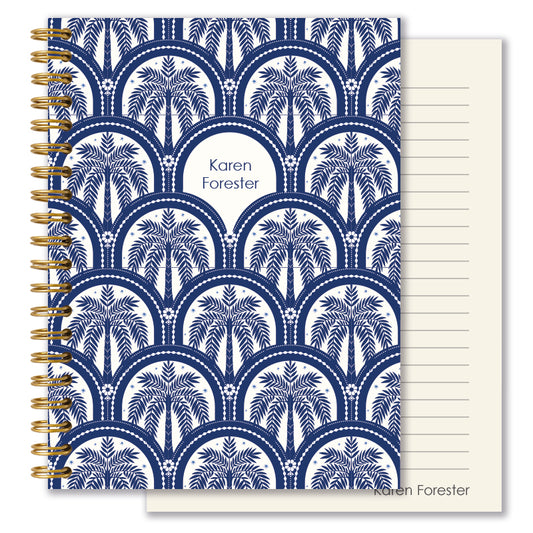 Personalised Journal - Palm Beach Navy