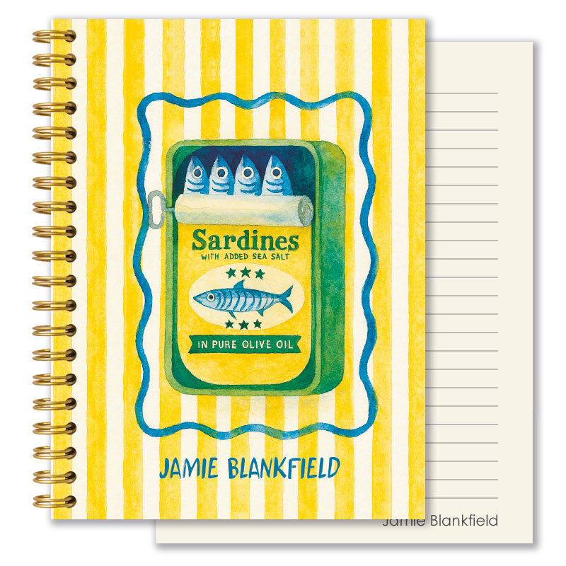 Personalised Journal - Sardine Tin