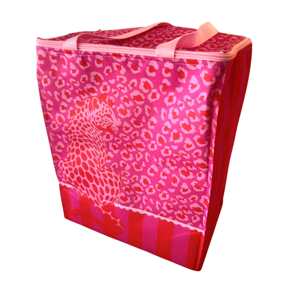 Insulated Cooler Bag - Lumo Leopard -Ruby