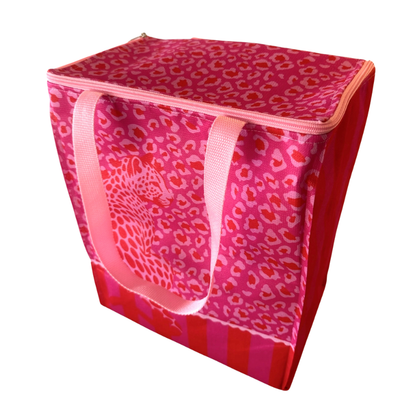 Insulated Cooler Bag - Lumo Leopard -Ruby