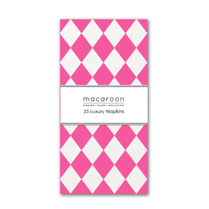 Disposable Slim Luxury Napkins - Harlequin Bright Pink