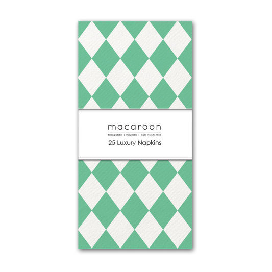 Disposable Slim Luxury Napkins - Harlequin Seaglass