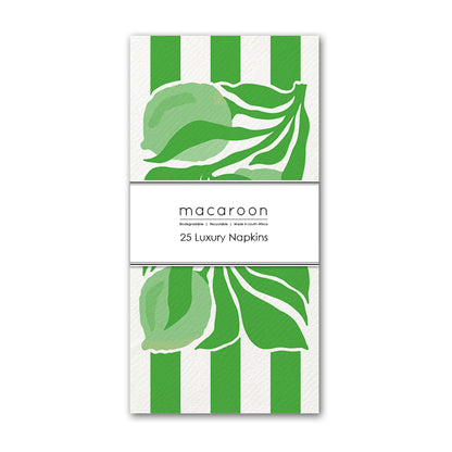 Disposable Slim Luxury Napkins - Citrus - Green