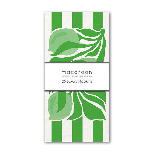 Disposable Slim Luxury Napkins - Citrus - Green
