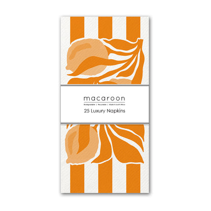 Disposable Slim Luxury Napkins - Citrus - Orange
