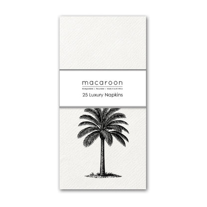 Disposable Slim Luxury Napkins - Palm Royale Black