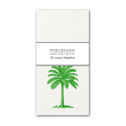 Disposable Slim Luxury Napkins - Palm Royale Green