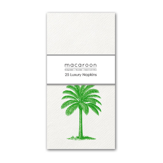 Disposable Slim Luxury Napkins - Palm Royale Green