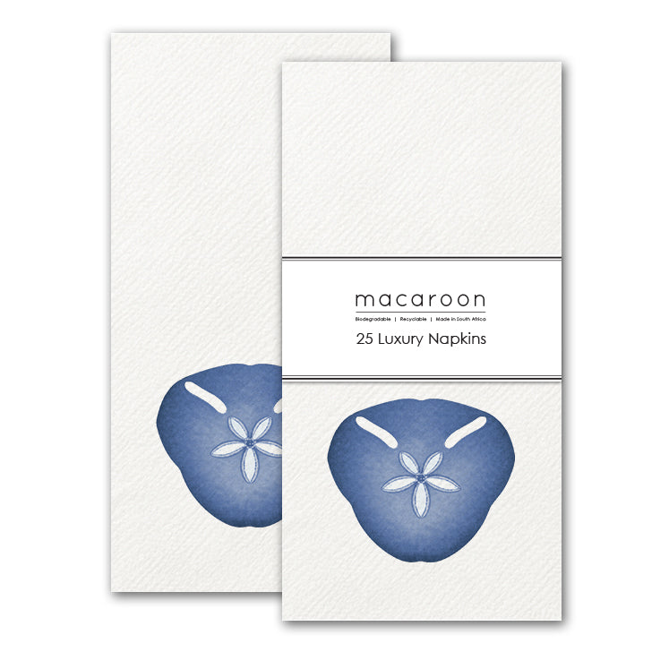 Disposable Slim Luxury Napkins - Navy Pansy