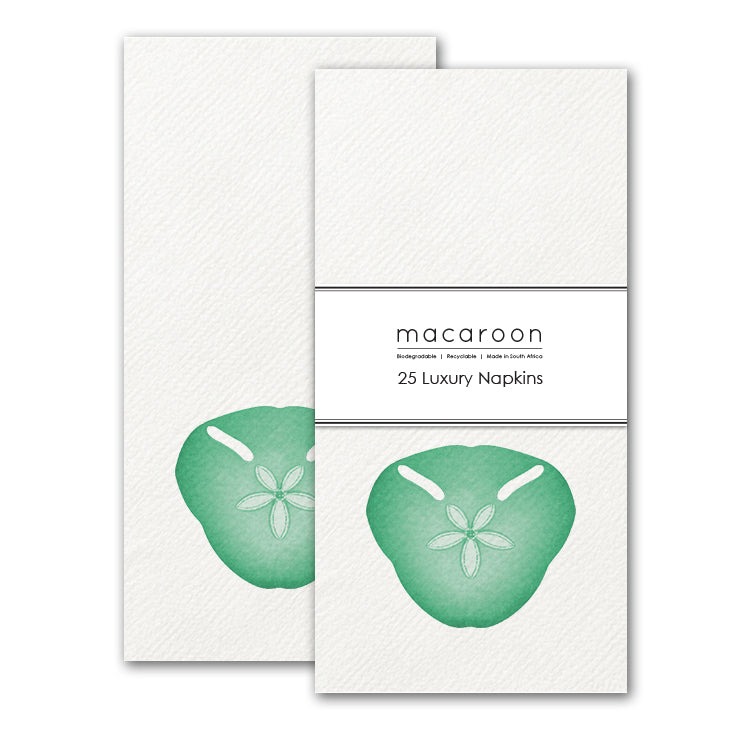 Disposable Slim Luxury Napkins - Seaglass Pansy