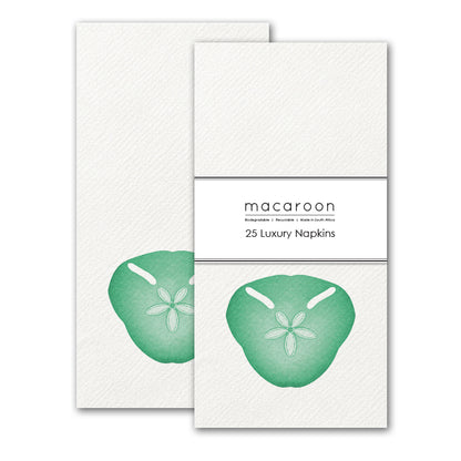 Disposable Slim Luxury Napkins - Seaglass Pansy