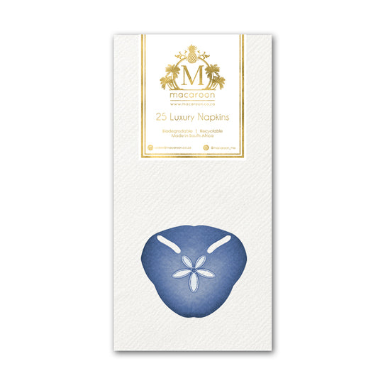Disposable Slim Luxury Napkins - Navy Pansy