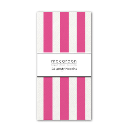 Disposable Slim Luxury Napkins - Pink Stripe