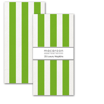 Disposable Slim Luxury Napkins - Apple Stripe