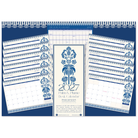2027 Desk Calendar - Palm & Plume
