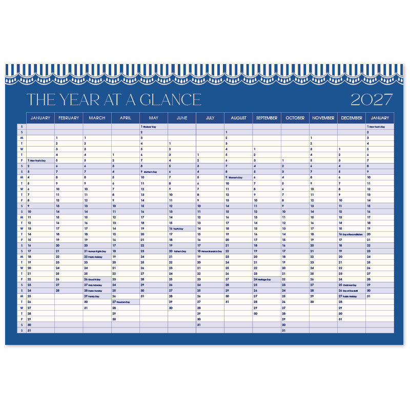 2027 Desk Calendar - Palm & Plume