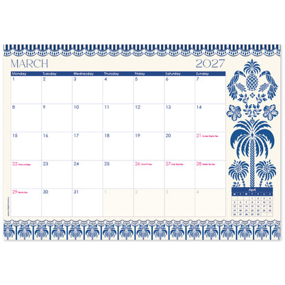 2027 Desk Calendar - Palm & Plume