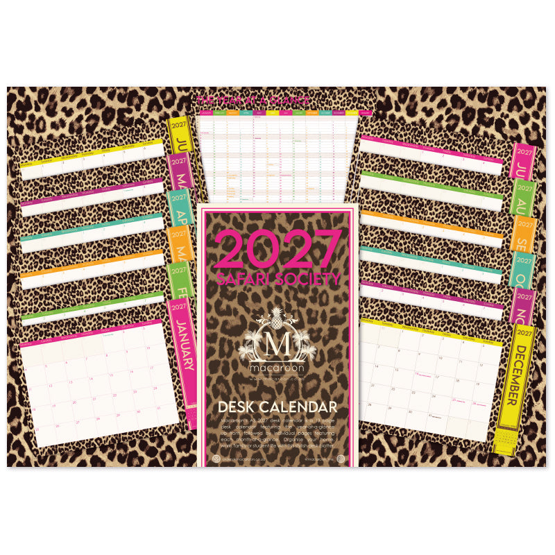 2027 Desk Calendar - Safari Social