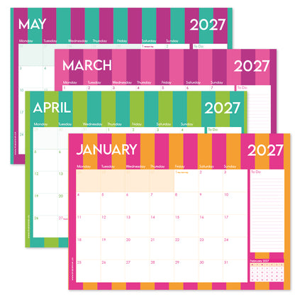 2027 Desk Calendar - Stripe Society