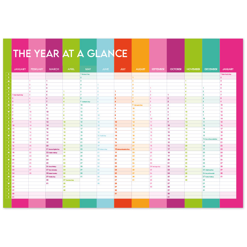 2027 Desk Calendar - Stripe Society