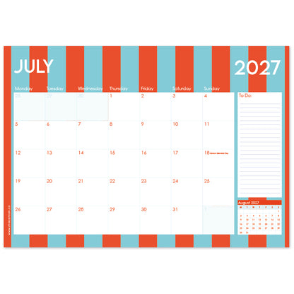 2027 Desk Calendar - Stripe Society