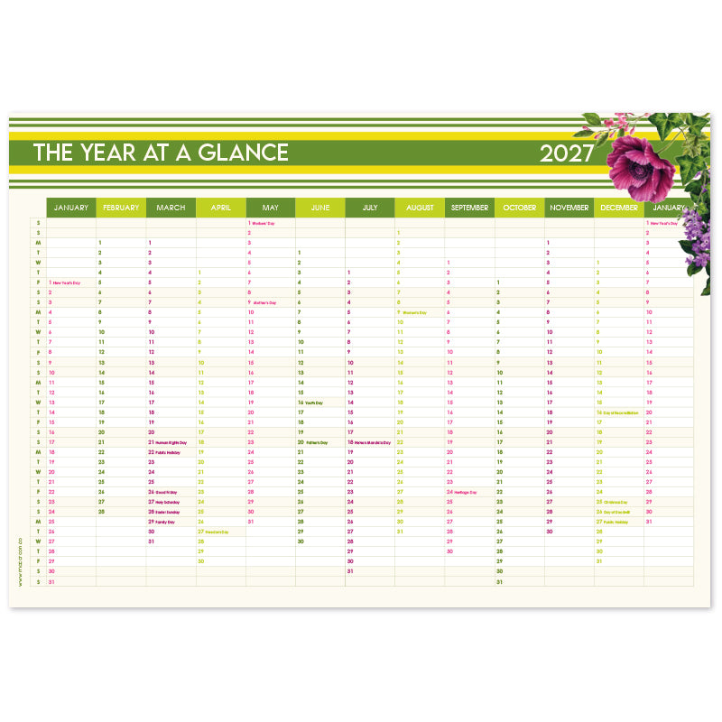 2027 Desk Calendar - Berry & Bloom