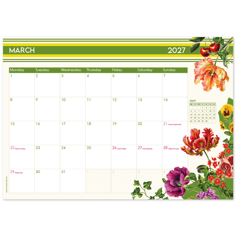 2027 Desk Calendar - Berry & Bloom