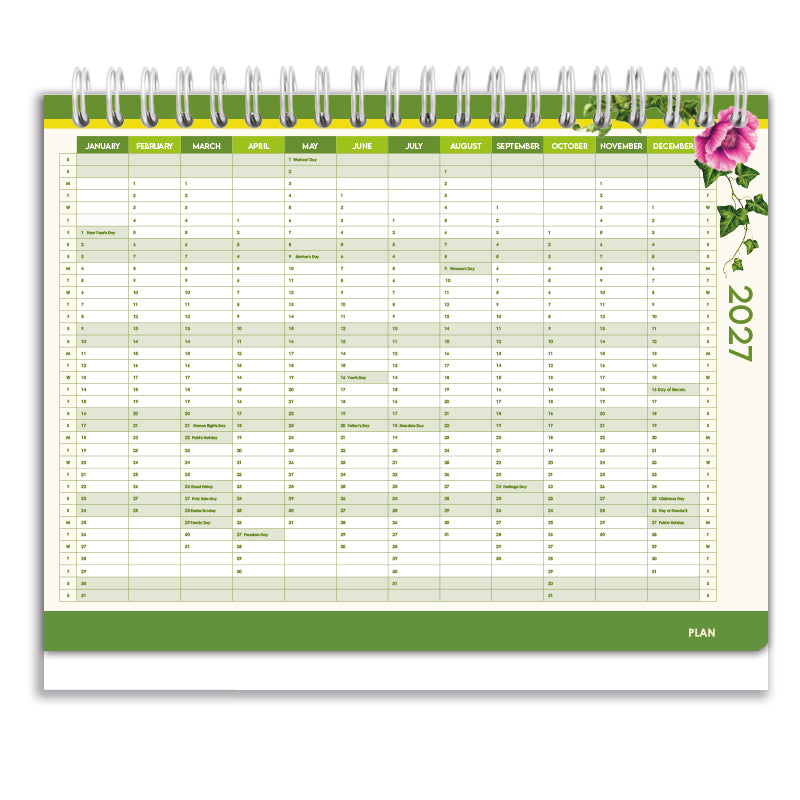 2027 Tabbed A5 Tent Calendar - Berry & Bloom