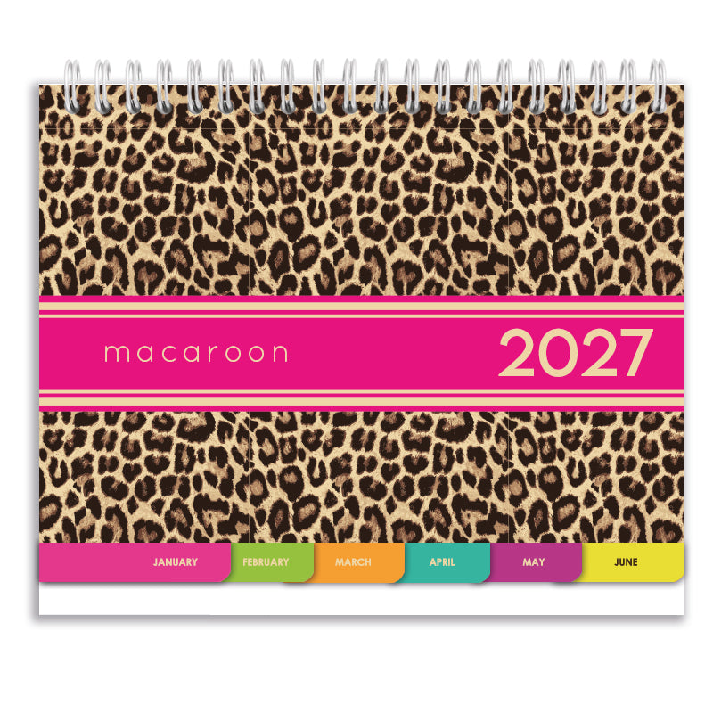 2027 Tabbed A5 Tent Calendar - Safari Social
