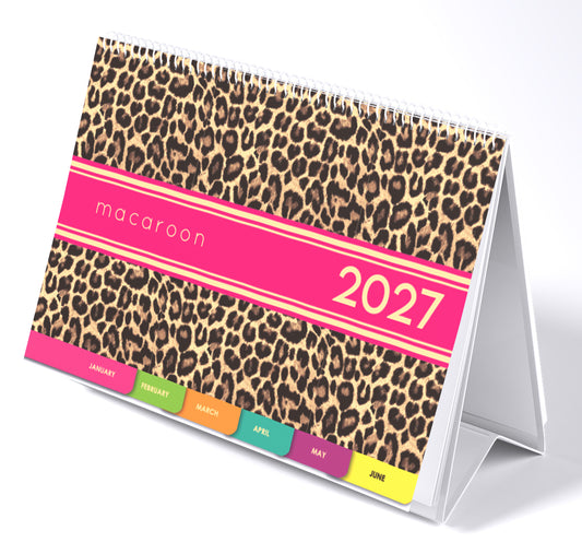 2027 Tabbed A5 Tent Calendar - Safari Social