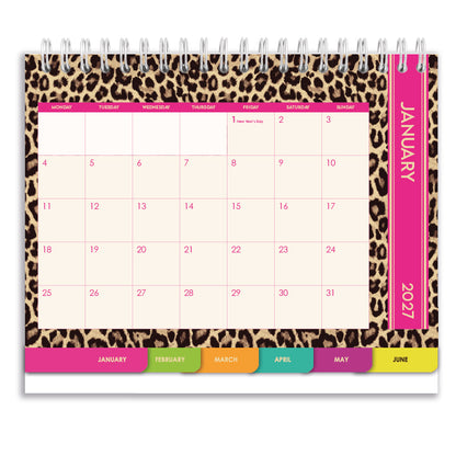 2027 Tabbed A5 Tent Calendar - Safari Social