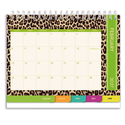 2027 Tabbed A5 Tent Calendar - Safari Social