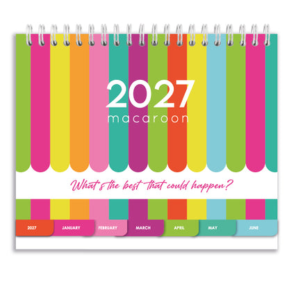 2027 Tabbed A5 Tent Calendar - Stripe Society