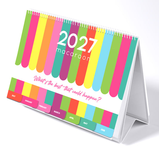 2027 Tabbed A5 Tent Calendar - Stripe Society