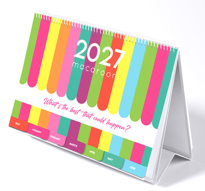 2027 Tabbed A5 Tent Calendar - Stripe Society