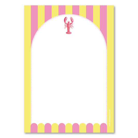 A5 Notepaper - Sorbet Lobster