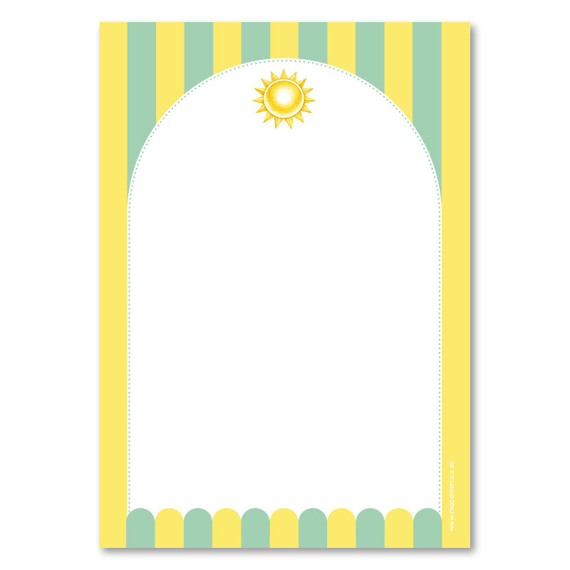 A5 Notepaper - Sun