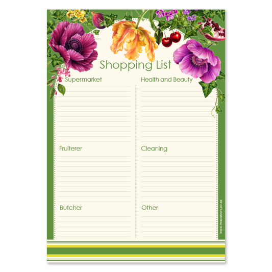 A5 Shopping List - Berry & Bloom