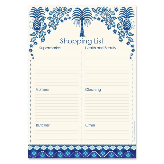 A5 Shopping List - Harlequin Palm