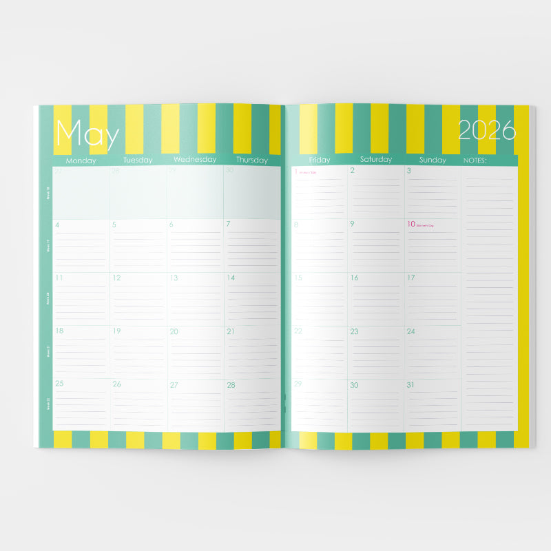 2026 A4 Planning Book - Lumo Leopard - Coral