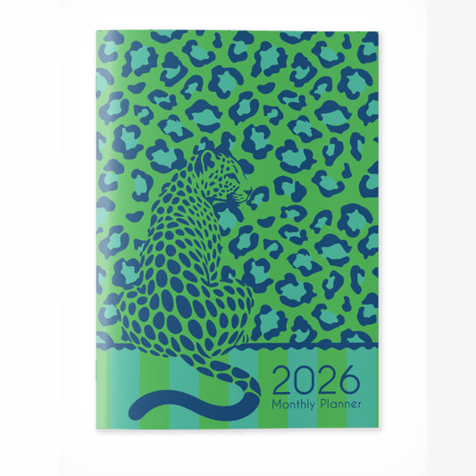 2026 A4 Planning Book - Lumo Leopard - Emerald