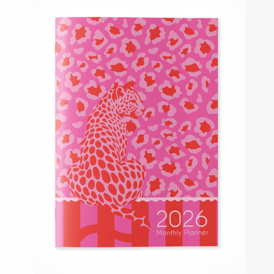 2026 A4 Planning Book - Lumo Leopard Ruby
