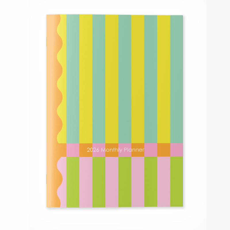 2026 A4 Planning Book - Sorbet Stripe
