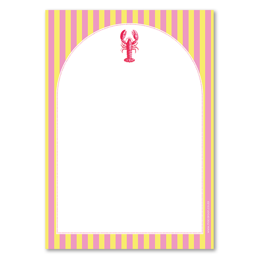 A5 Notepaper - Sorbet Lobster
