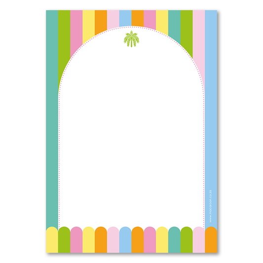 A5 Notepaper - Sorbet Stripe