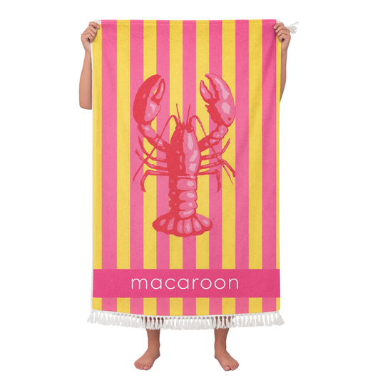 Luxury Beach Towel - Sorbet Seaside Lobster