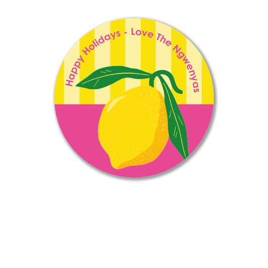 Personalised Gift Stickers - Amalfi Lemon