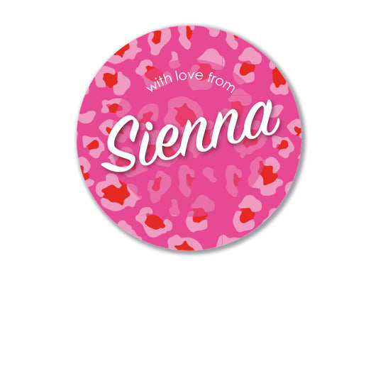 Personalised Gift Stickers - Lumo Leopard - Ruby
